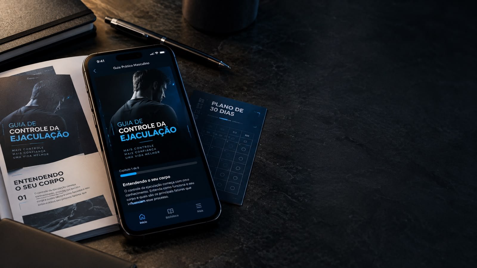 Leitura do Guia de Controle da Ejaculação pelo celular
